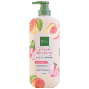 غسول الجسم بالخوخ والفراولة من بيبي برايت -450مل