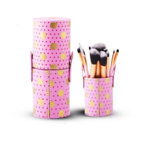 مجموعة فرش مكياج زهري منقط 12 فرشاة من ايلفا